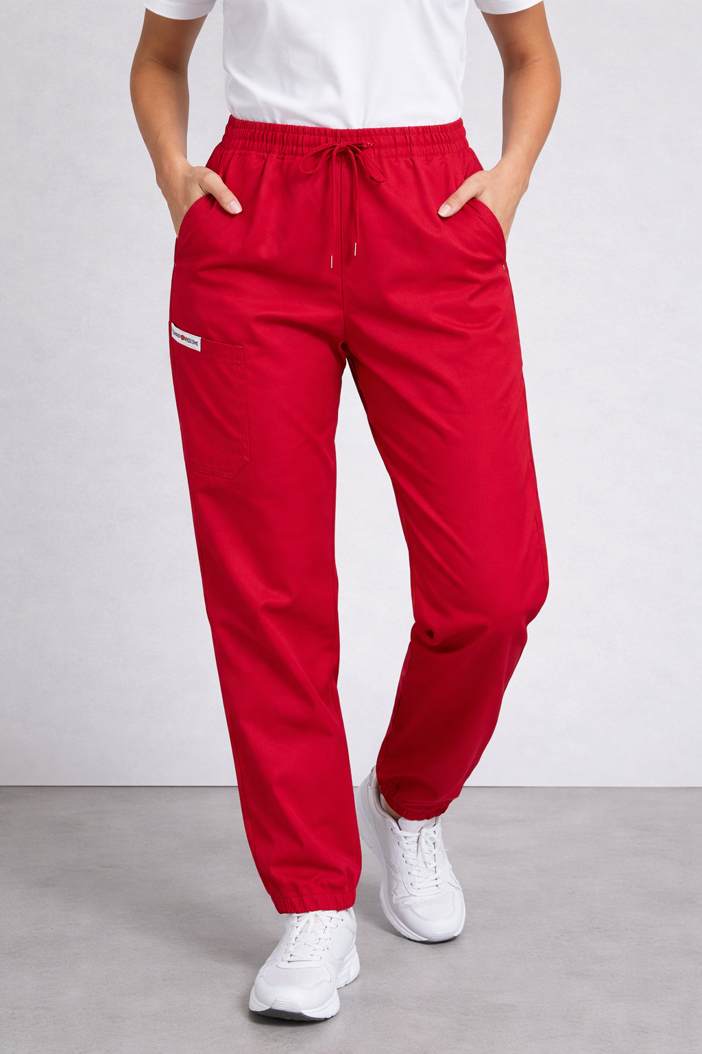 Pantalone crvene M velicina Keper 100% pamuk